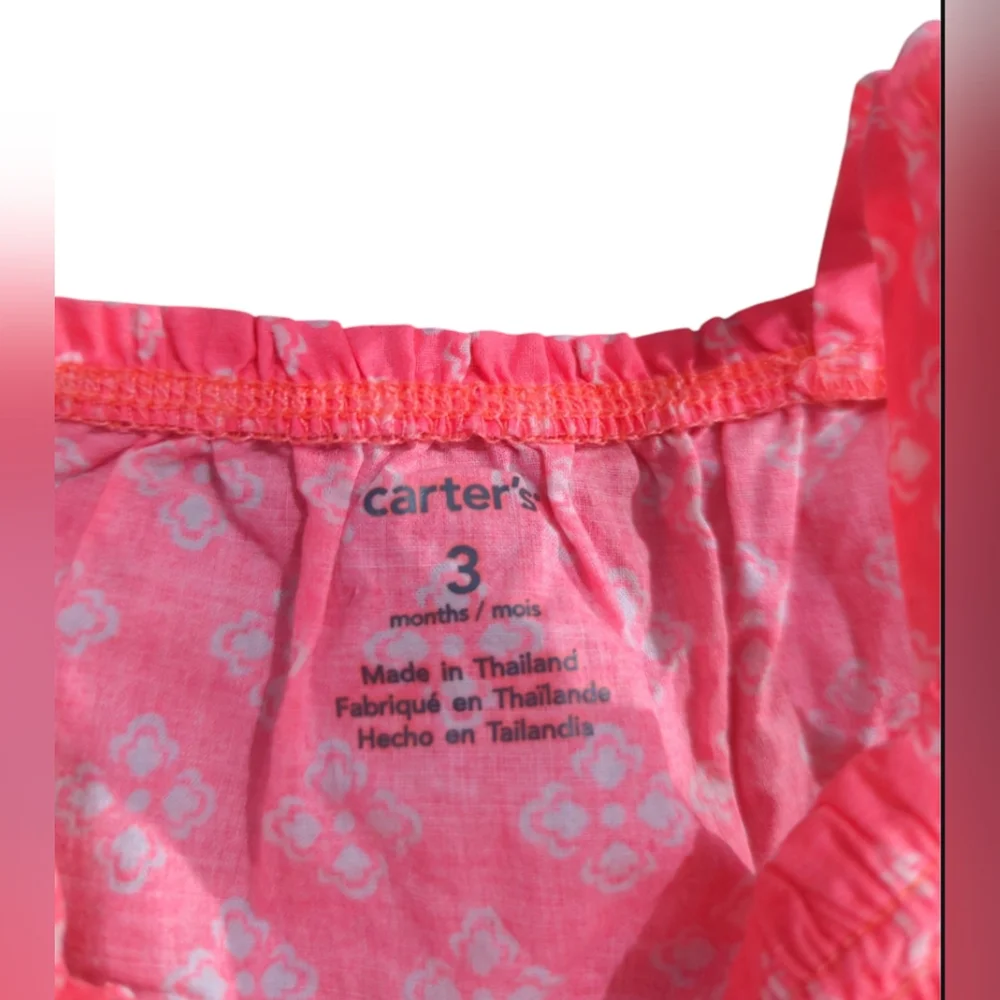Carter's Pink Baby Dress Size 3 Months.